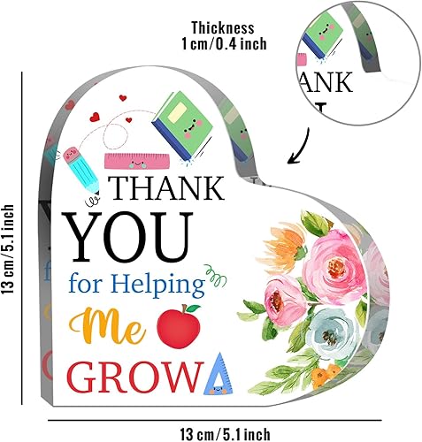 Miniatura 2 de Greatingreat Decoración de escritorio de recuerdo de pisapapeles de acrílico para regalos de semana de agradecimiento al maestro