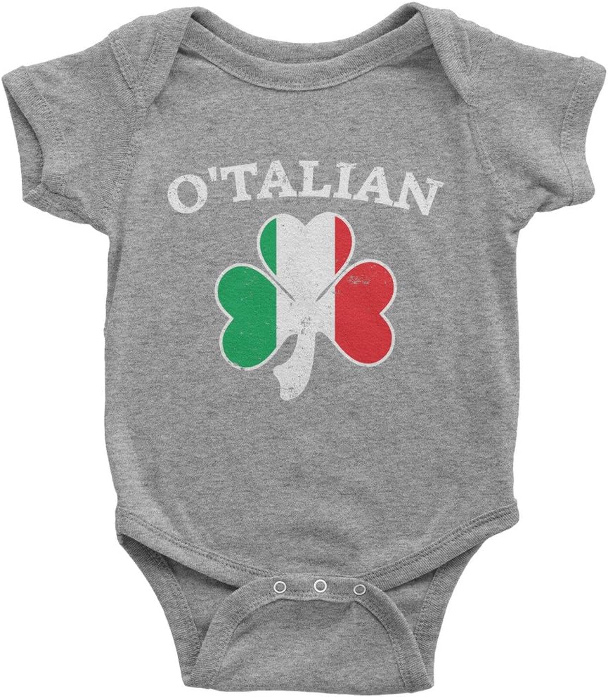 Threadrock Baby O'Talian Italian Irish Shamrock Infant Bodysuit