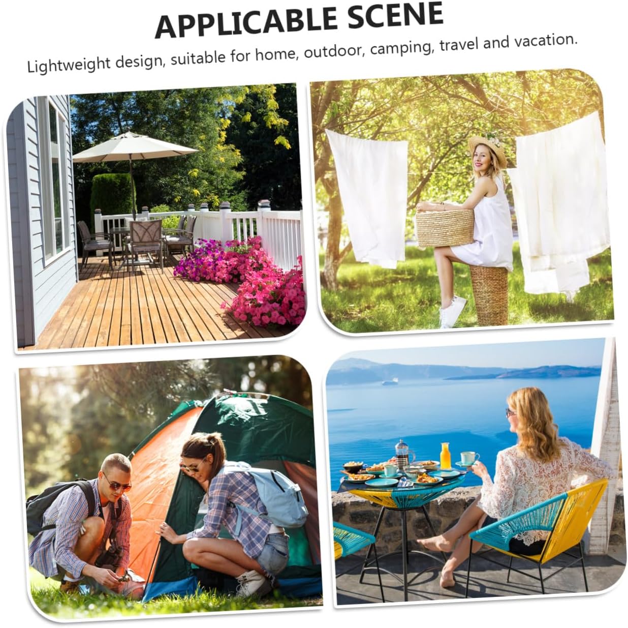 Veemoon Foldable Clothes Drying Rack with 18 Clips for Underwear Socks Towels, White Single-Layer Laundry Hanging Hook for Balcony Wind-Resistant Use