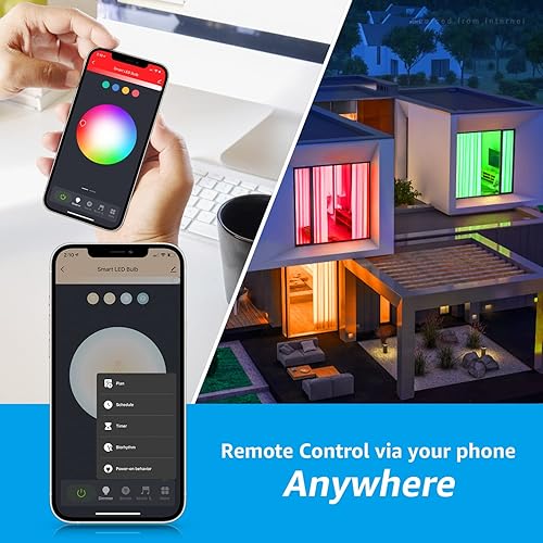 Miniatura 4 de TORCHSTAR BR30 - Bombillas de inundación inteligentes, RGBCW LED empotrables que cambian de color, 800lm 9W (60W equivalente), regulables,