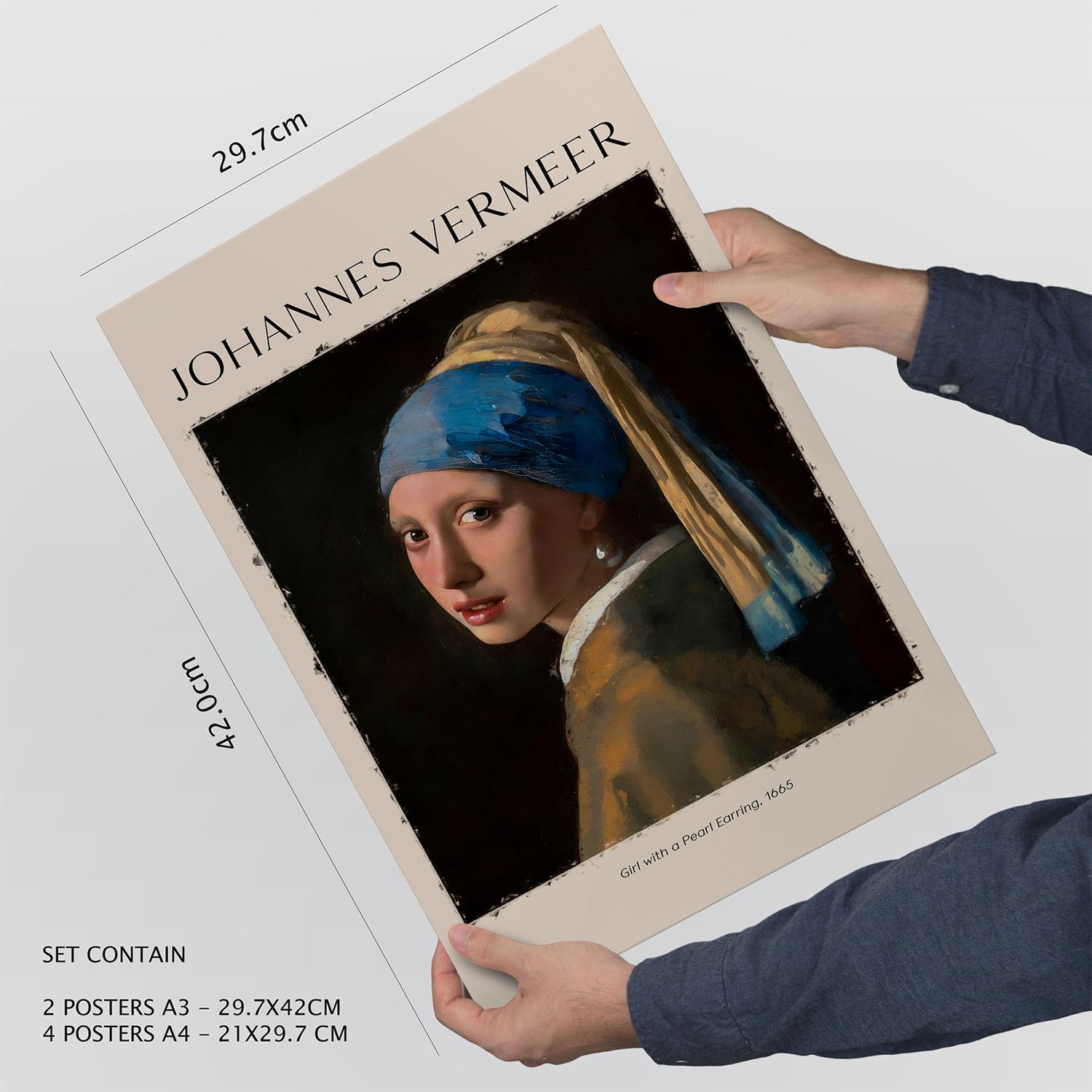 Nacnic Poster 6 set of Johannes Vermeer Collection of artworks, Decorative frames for your living room bedroom - Image 4