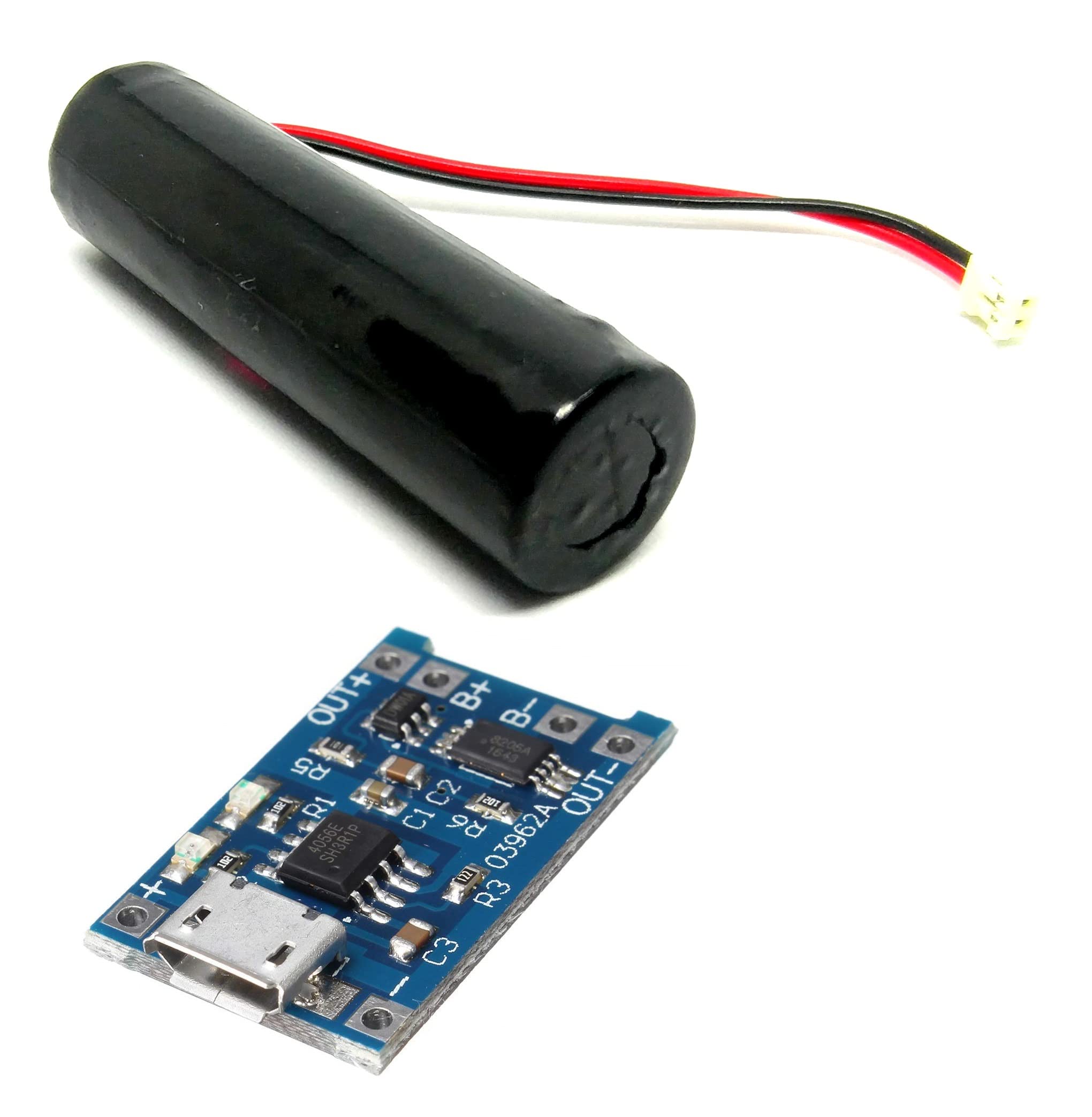 INVENTO 1Pcs 3.7V 3200mAh 18x65mm Li-ion Lithium-ion Rechargeable Battery with TP4056 battery charger module-image-22