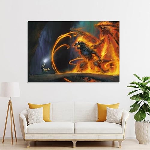 Miniatura 4 de Póster artístico de Gandalf Balrogs de El Señor del Anillo y arte de pared de Gandalf Balrogs moderno para decoración de dormitorio familiar, 08 x