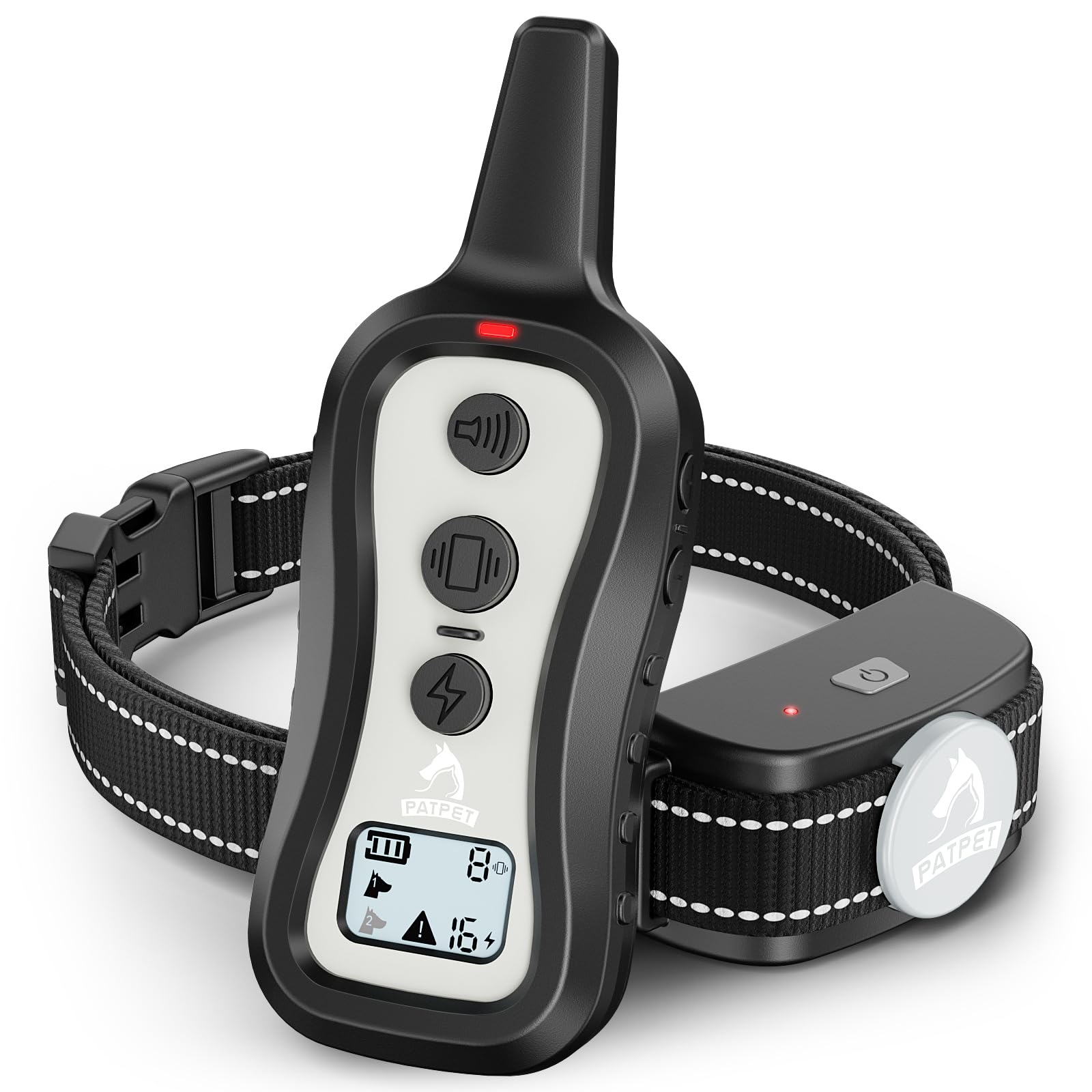 Photo 1 of PATPET Dog Training Collar Shock Collar with Remote - 3 Training Modes, Beep, Vibration and Shock, Up to 1000 ft Remote Range, Rainproof for Small Medium Large Dogs