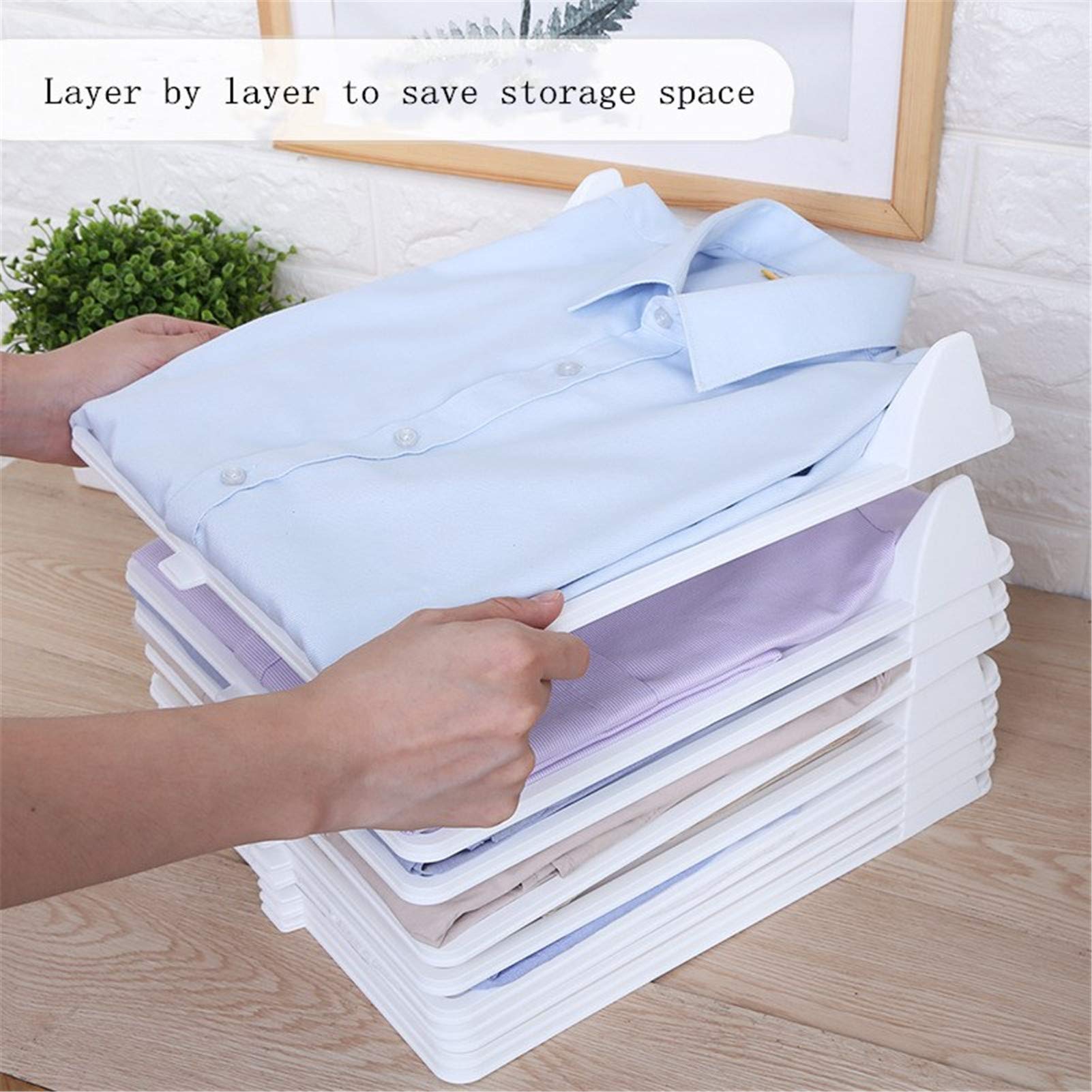 BEDSETS Organizador de camiseta, antiarrugas, bolsa de almacenamiento para camisas, a prueba de humedad y a prueba de humedad, para la mayoría de suéteres suéteres pantalones cortos finos y medianos