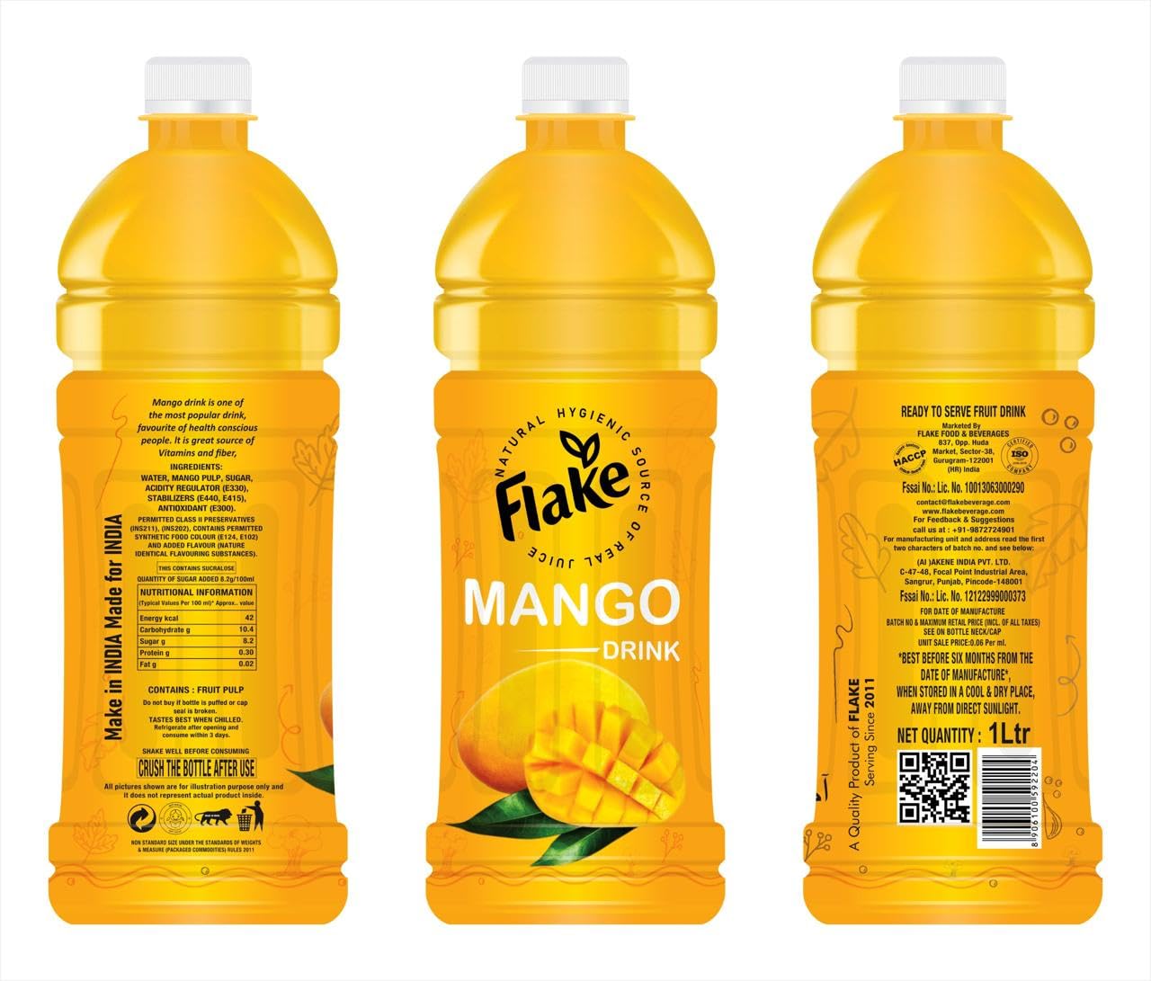 Flake Mango Drink, 1 Litre | Real Fruit Pulp, Ready to Serve, Natural & Hygienic, Best Served Chilled, HACCP Certified-image-9