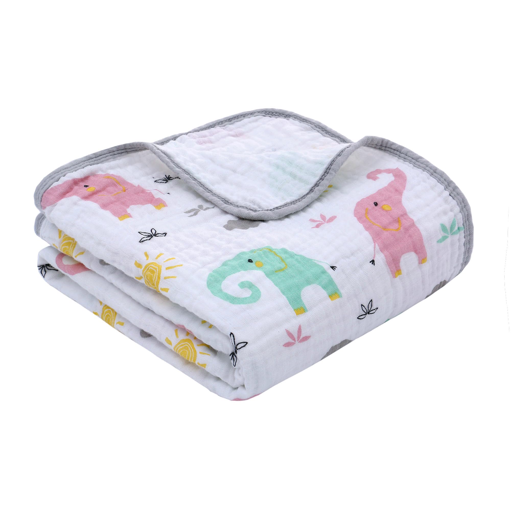 Coperta Mussola Cotone 150x110cm - Per Allattamento, Telo Bagno, Multiuso Bambino - Foto 4