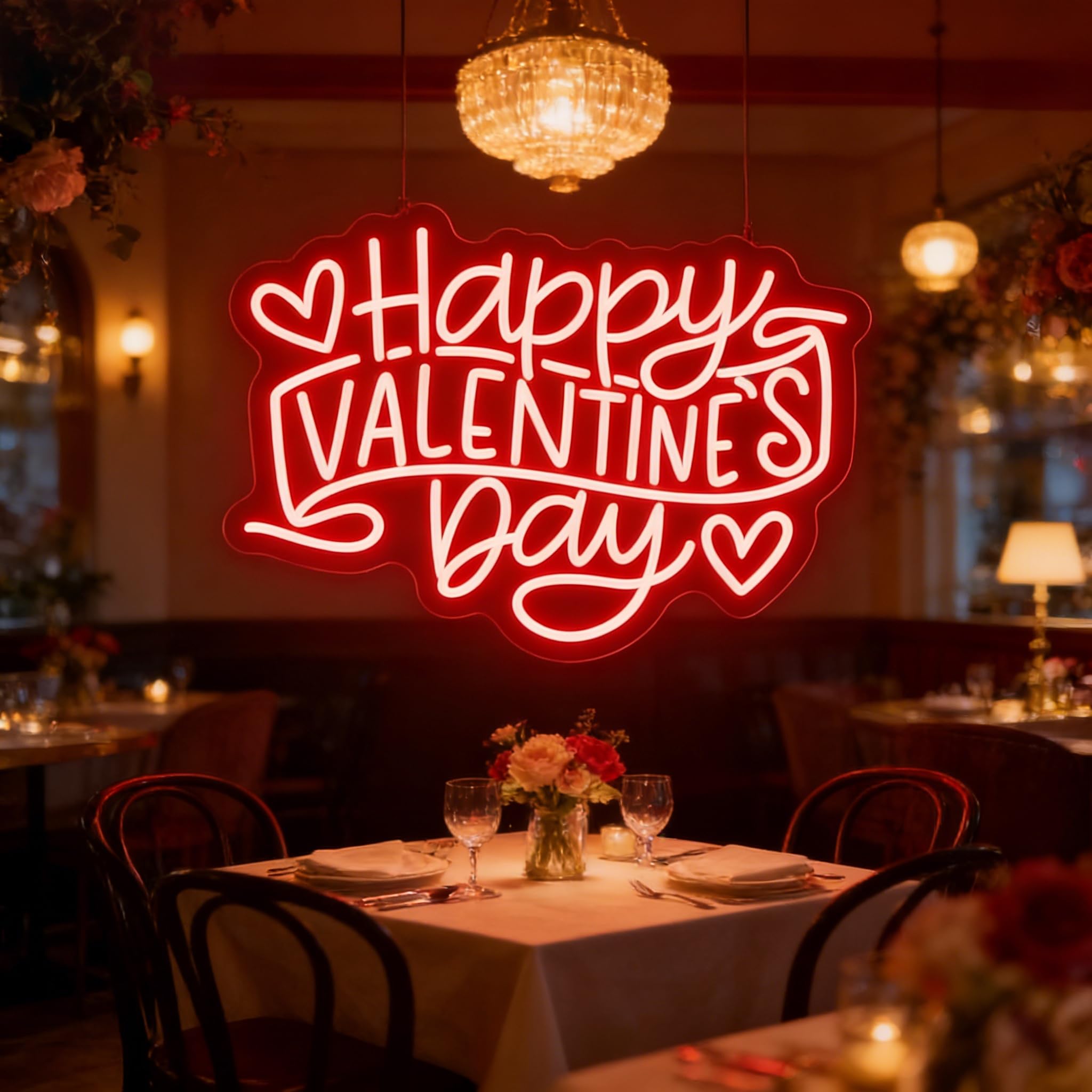 Happy Valentine's Day neonowy znak niestandardowy neonowy znak walentynkowy romantyczny LED neonowe światło sypialnia dom dekoracja ścienna dekoracja imprezowa spersonalizowany prezent