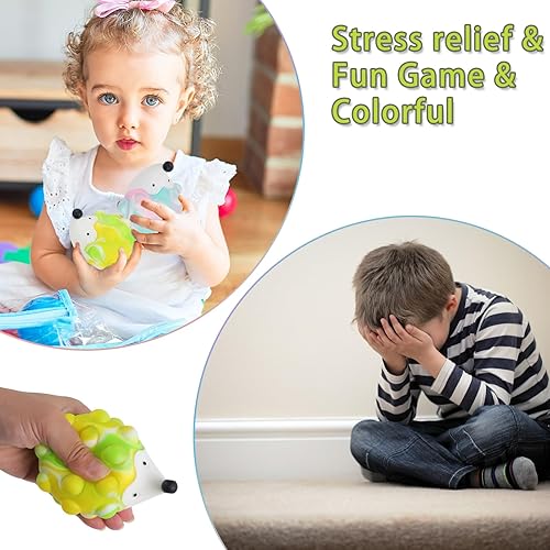 Miniatura 4 de Anboor Juguete sensorial de burbujas para presionar, erizo de silicona 3D, juguete sensorial para reventar burbujas, juguete para aliviar la