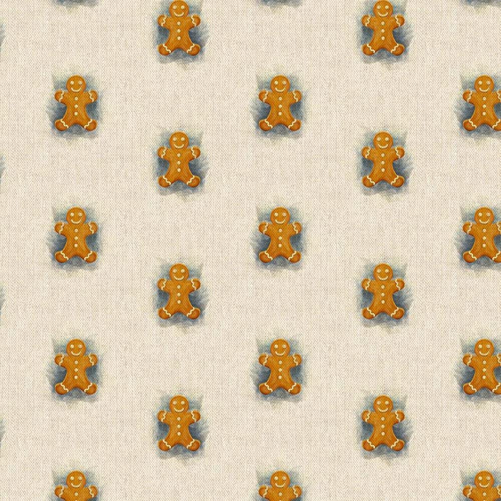 Cotton Rich Linen Look Digital Christmas Allover Prints - Half METRE 50 X 140cm