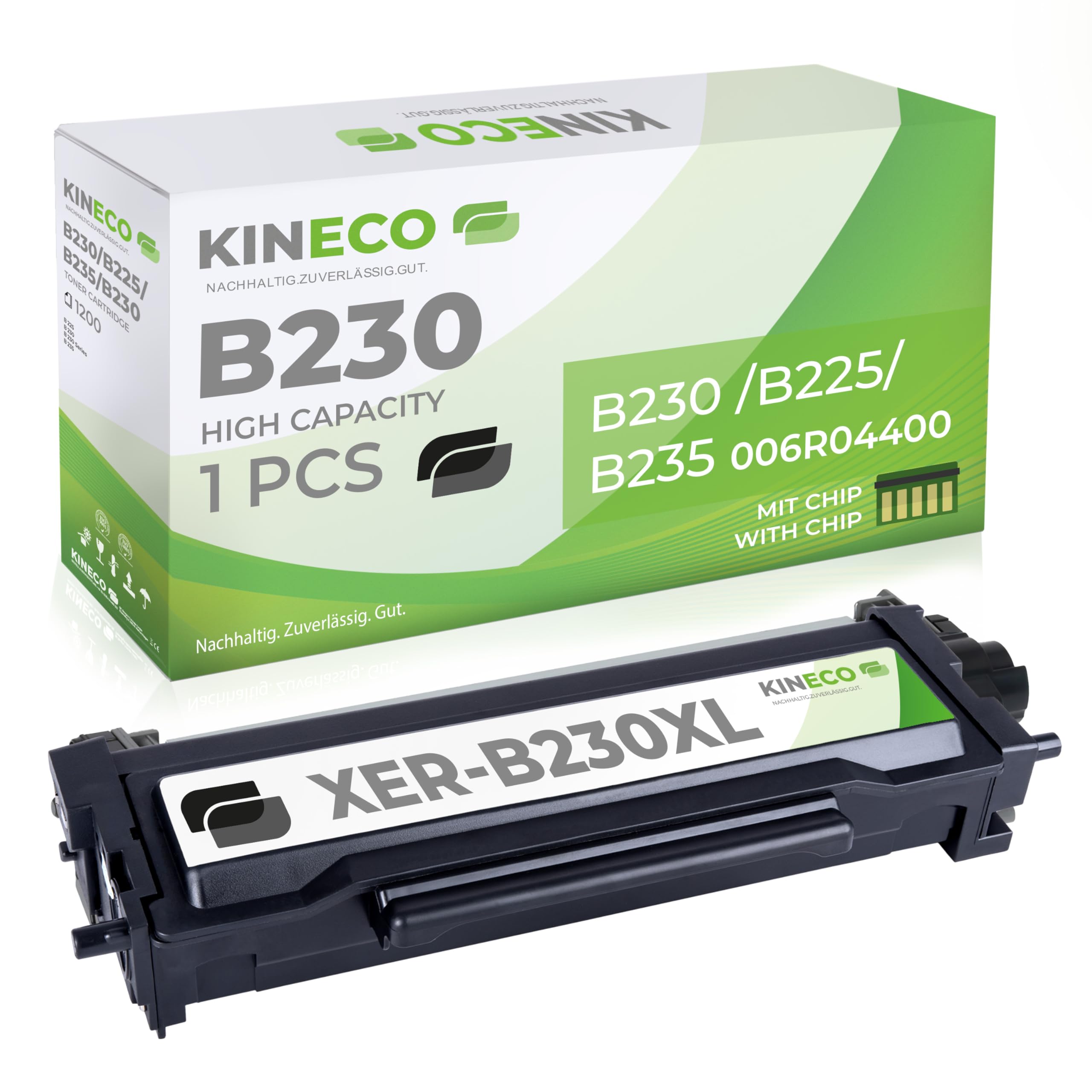 Kineco Tóner de repuesto compatible con impresoras láser Xerox B230/B225/B235, color negro, sustituye a 006R04400 negro, aprox. 3000 páginas, incluye chip