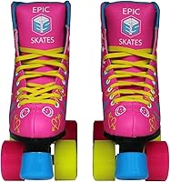 Vista 5 de Epic Blush high-top interior y exterior patines Quad W2pr de cordones amarillo y azulpara mujer