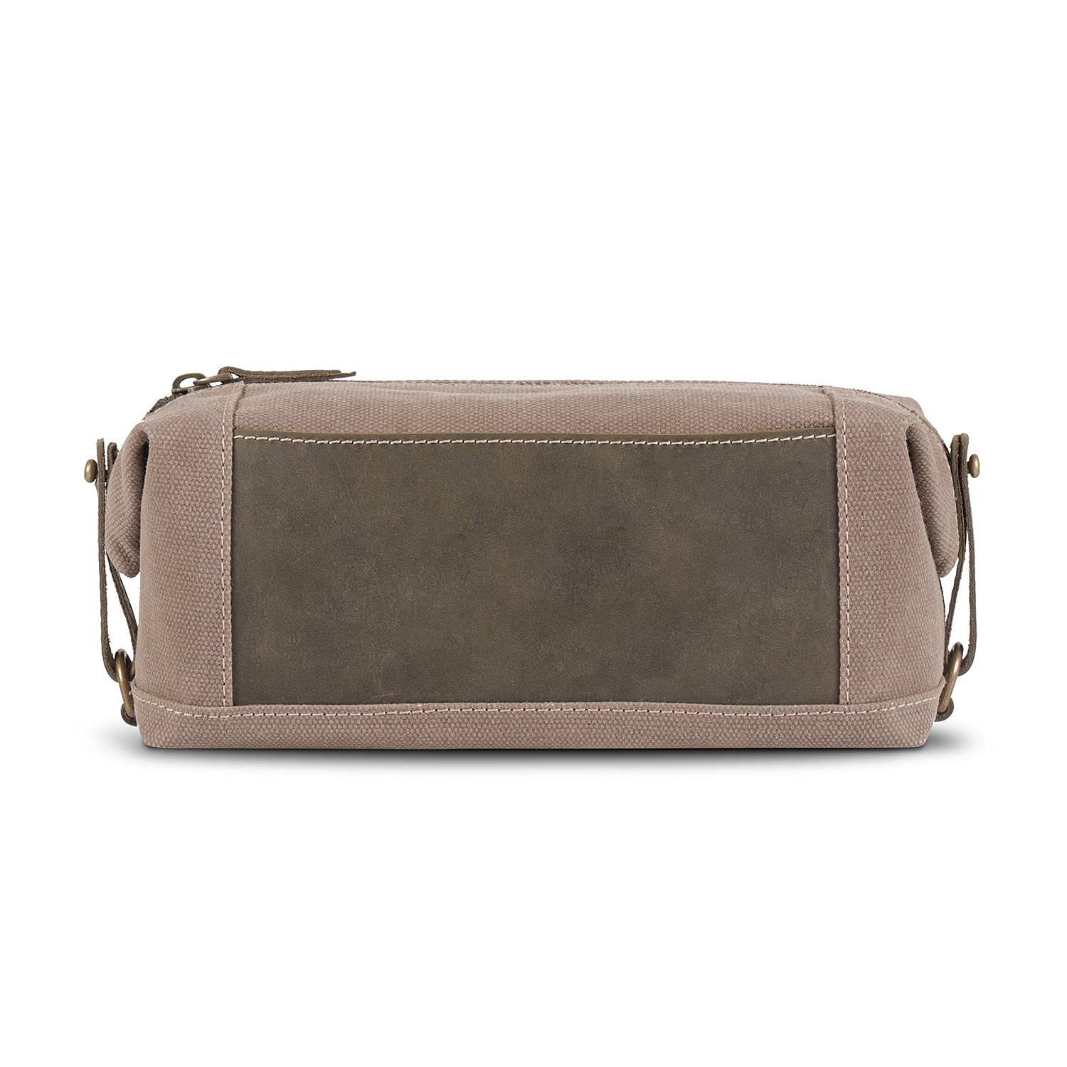 Londo Trousse de toilette Trousse de toilette de voyage en cuir véritable et toile Dopp Kit - Unisexe