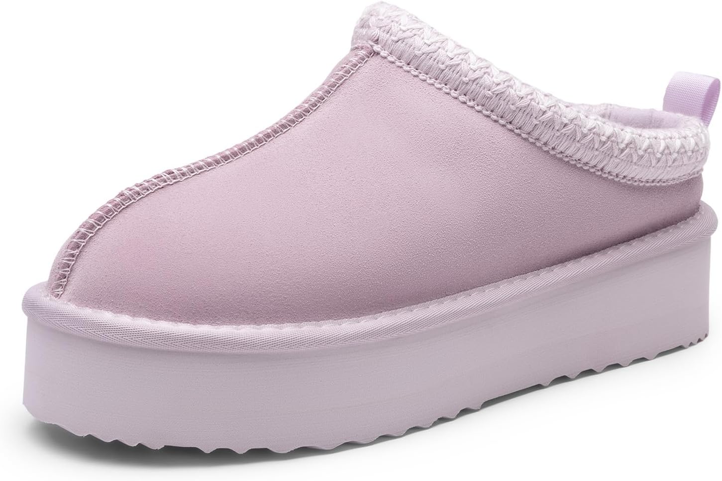 DREAM PAIRS Women's Slippers for Women Genuine Suede Platform Slip-on Warm Slippers Winter Fluffy Warm Comfy Furry Shoes for Outdoor Indoor FuzzyEasy
