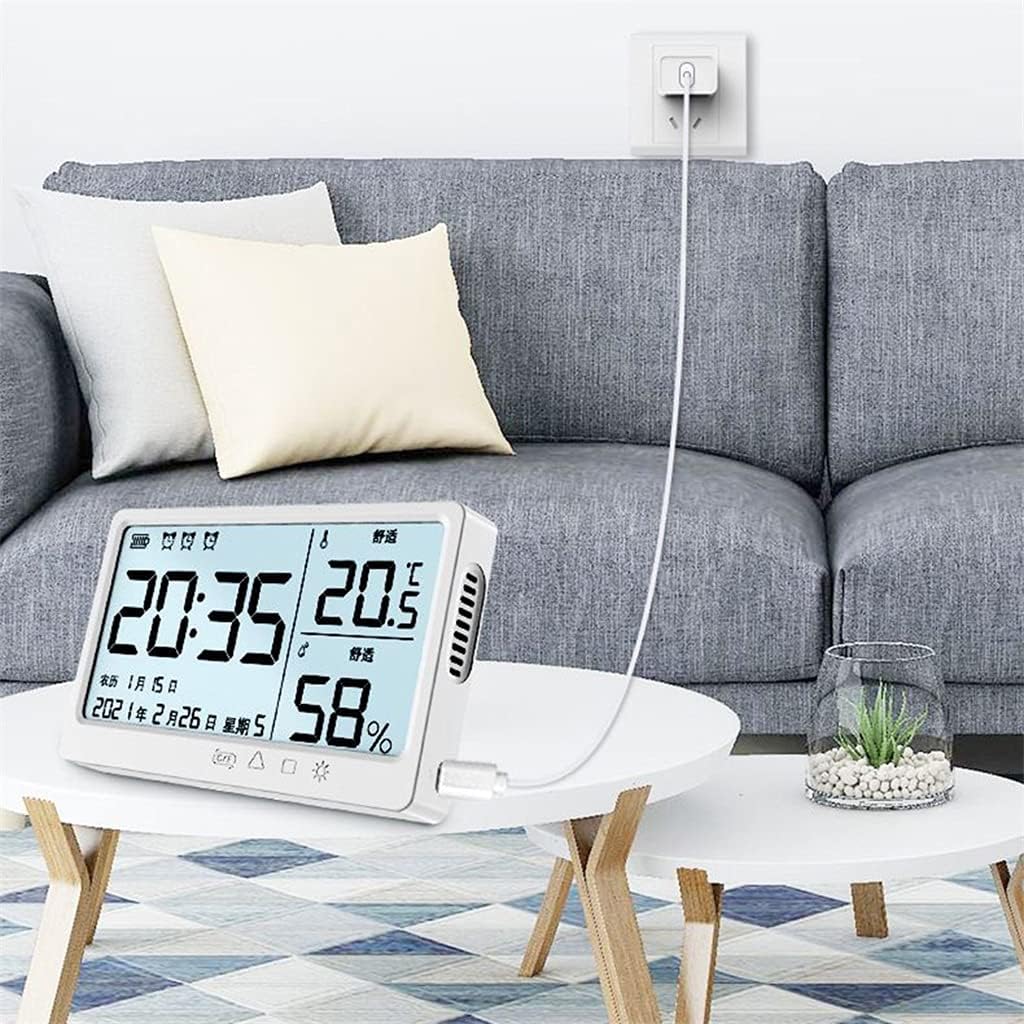 Smart LCD Temperature Humidity Meter Alarm Clock Weather Station Tool Indoor Thermometer Humidity Tool