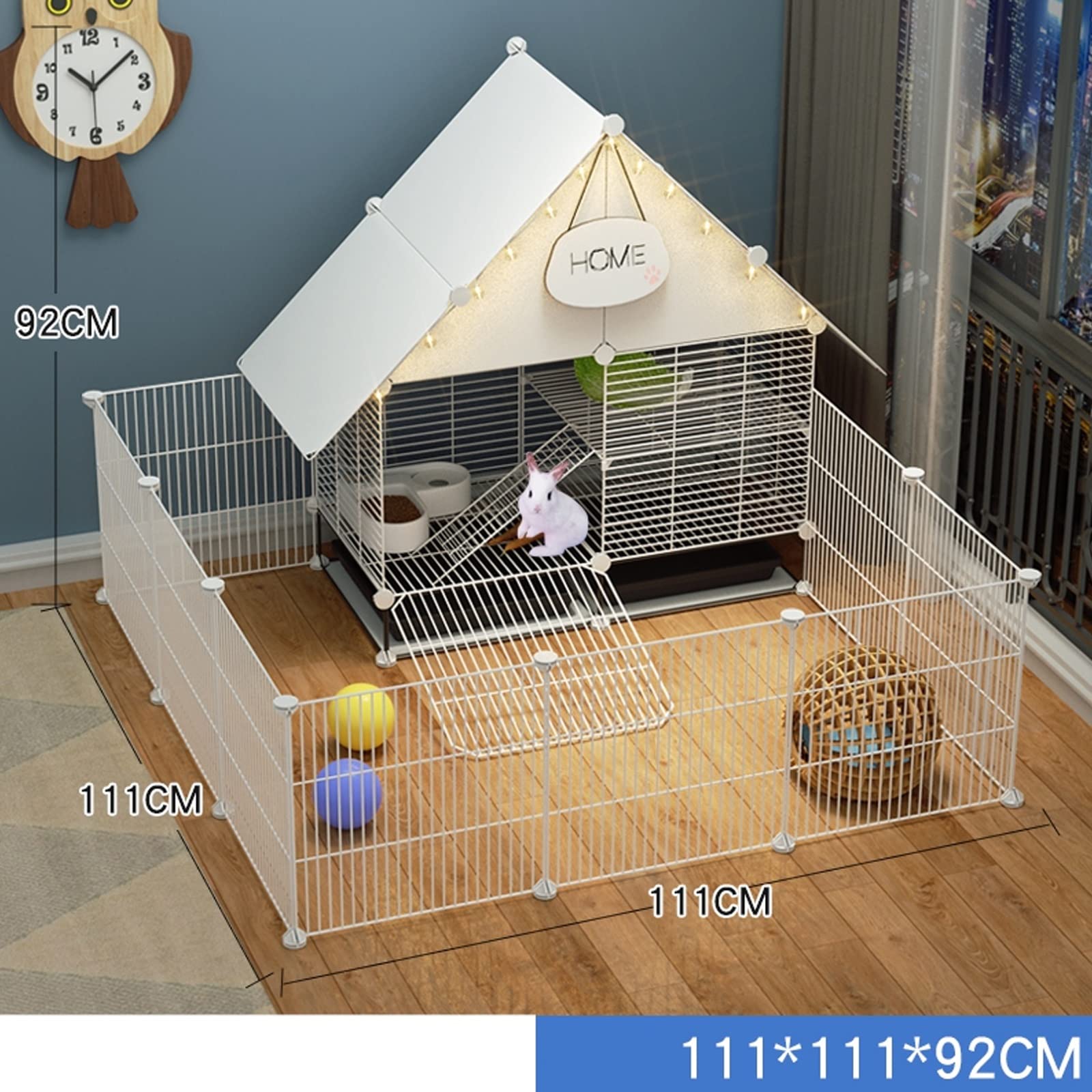 Amazon.com: IDEAX 2-Story Rabbit Cage Indoor Bunny Hutch with 2