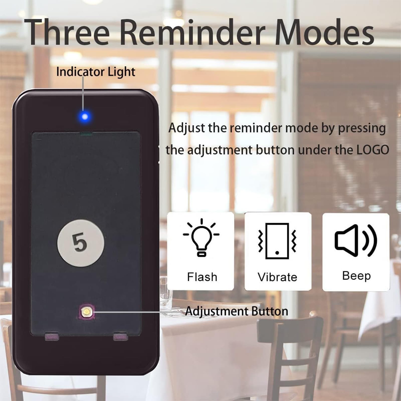 Pager Rufsystem, 500M Restaurant Pager System, 16 Pager und Summer mit Vibrations-, Blink- und Piepton-Alarmen für Restaurants, Imbisswagen, Kirchenkindergärten, Cafés