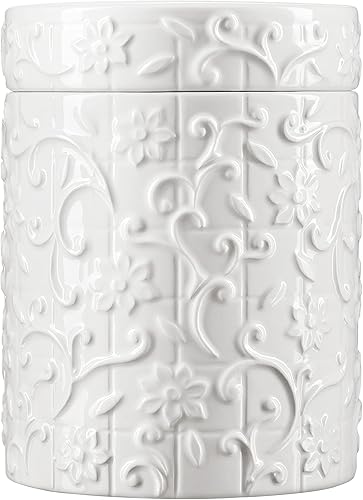 TAWCHES Flying Flowers - Recipiente hermético de cerámica para granos de café para el suelo