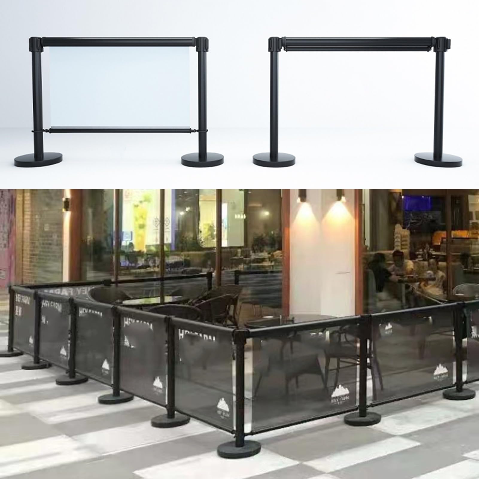 Poste Comercial Para Carteles Retráctiles, Línea De Cola De Barrera De Control De Multitudes, Postes De Valla Publicitaria Extraanchos Para Museos De Exposiciones (Tamaño: 145 Cm / 4,8 Pies) (145 Cm