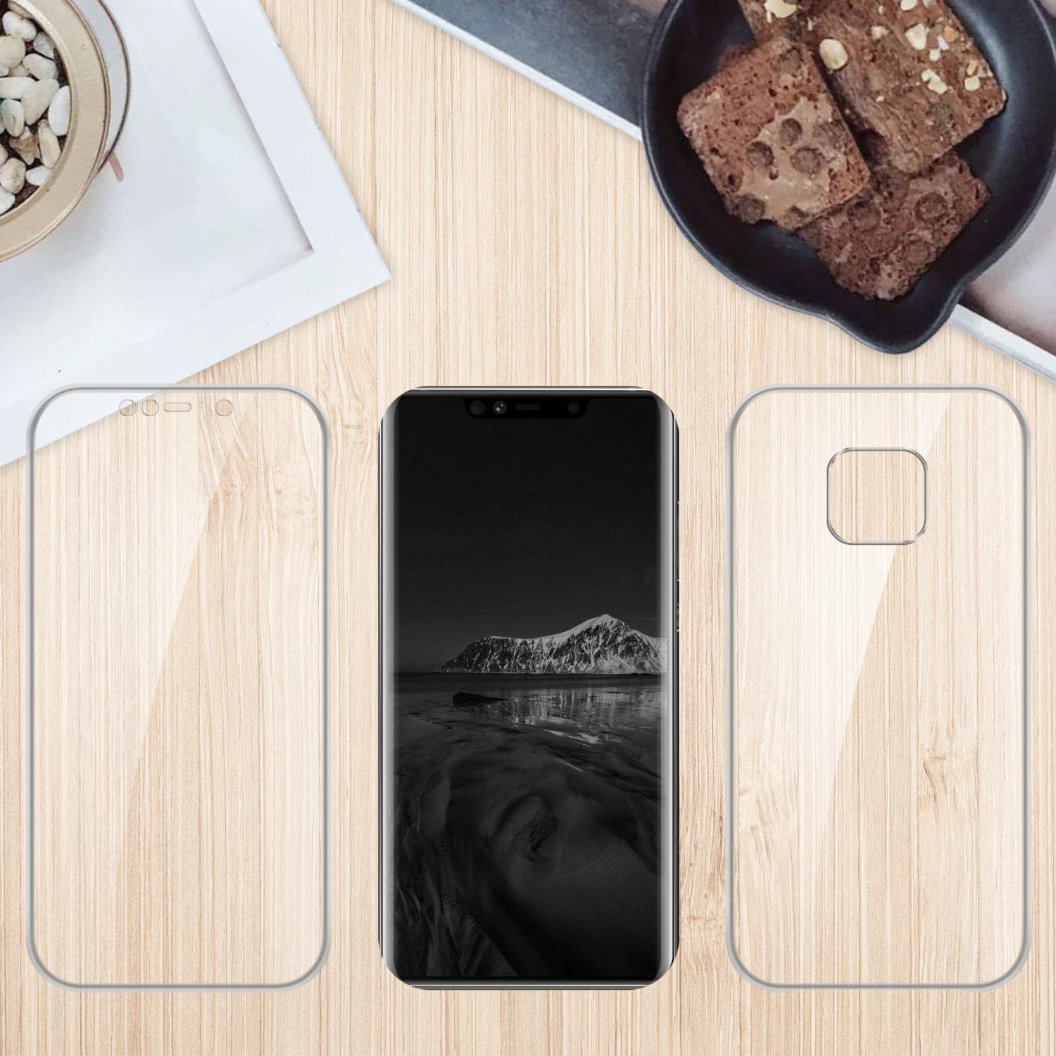 Custodia Cadorabo A Libro Con Specchio Per Huawei Mate 20 Pro - Tormalina Nera, Chiusura Magnetica, Funzione Stand
