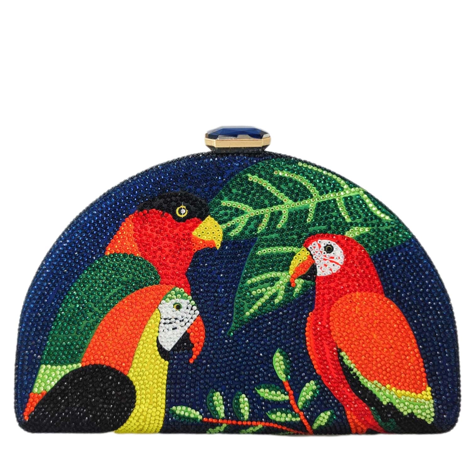 Boutique De FGG Bolso de mano formal con diamantes de imitación para mujer