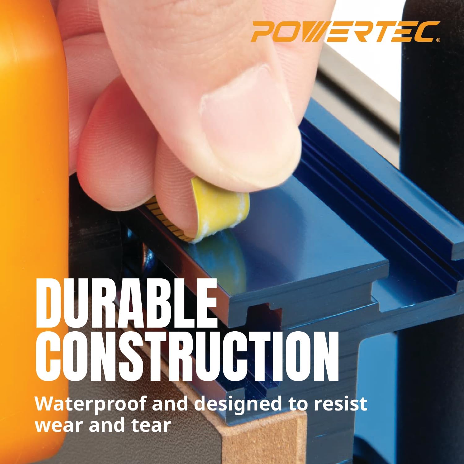 POWERTEC 71134-P2 Cinta métrica de derecha a izquierda con respaldo adhesivo, 4 pies, paquete de 2