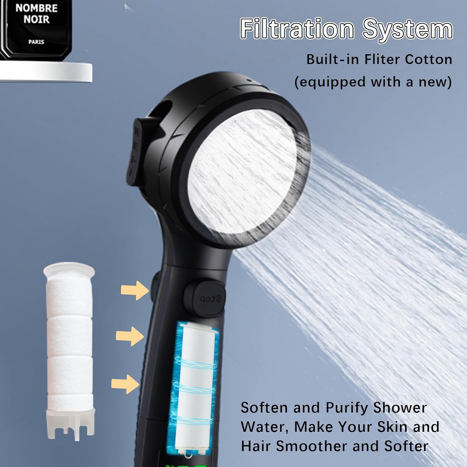 Shower Head High Pressure with Intelligent Temperature Display