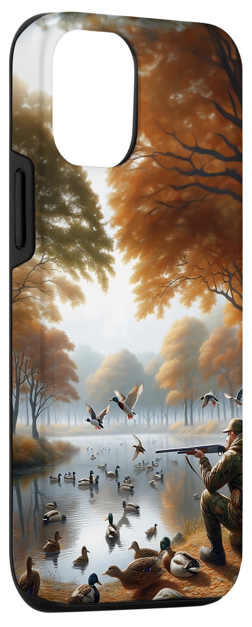 iPhone 15 Duck Hunter Men Illustration Hunting Case - Image 3