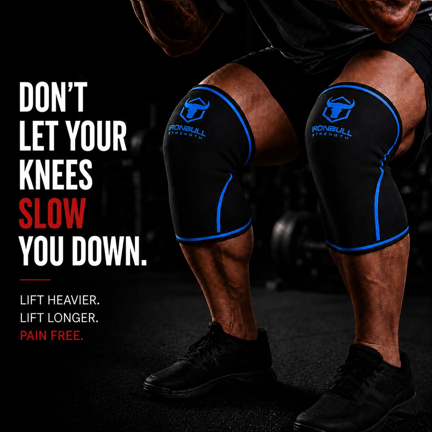 Iron Bull Strength Knee Sleeves 7mm 1 Pair - Compression Brace & Knee Sleeve For Weightlifting Powerlifting & Cross Training - Knee Support for Squats - Men & Women product thumbnail 7