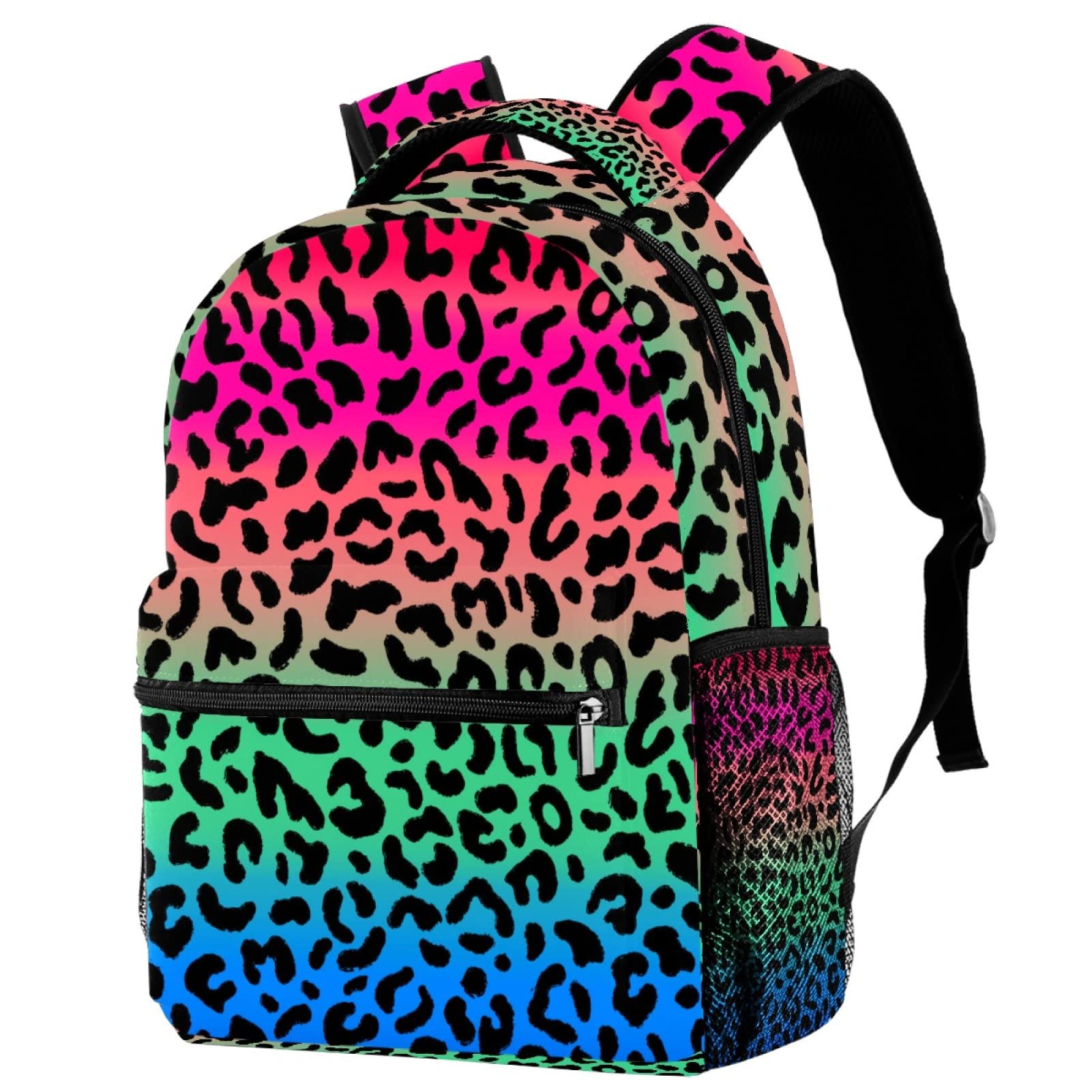 Eslifey Unisex Multicolor 2 Multicolor Leopard Casual Backpack Rucksack School Bag Travel Daypack For Women Men,One Size