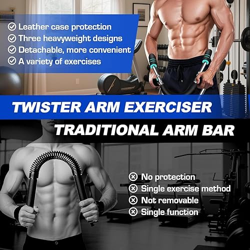 Miniatura 6 de Clip muscular para el pecho, equipo de entrenamiento de pecho ajustable de 40 a 100 libras, entrenador de brazo Twister para fuerza muscular y brazo