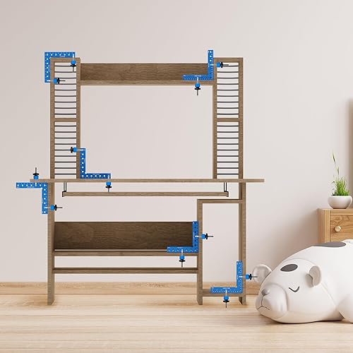 Miniatura 7 de Cuadrados de posicionamiento de 90 grados en ángulo recto, abrazaderas de aleación de aluminio, carpintería, esquina de sujeción cuadrada, 5.5