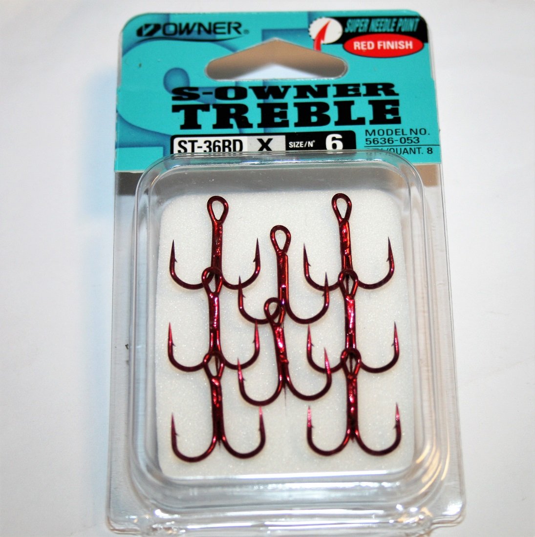 Owner ST36BC Treble Hooks sz6, 6 Pieces, Perfect for Predator Fishing