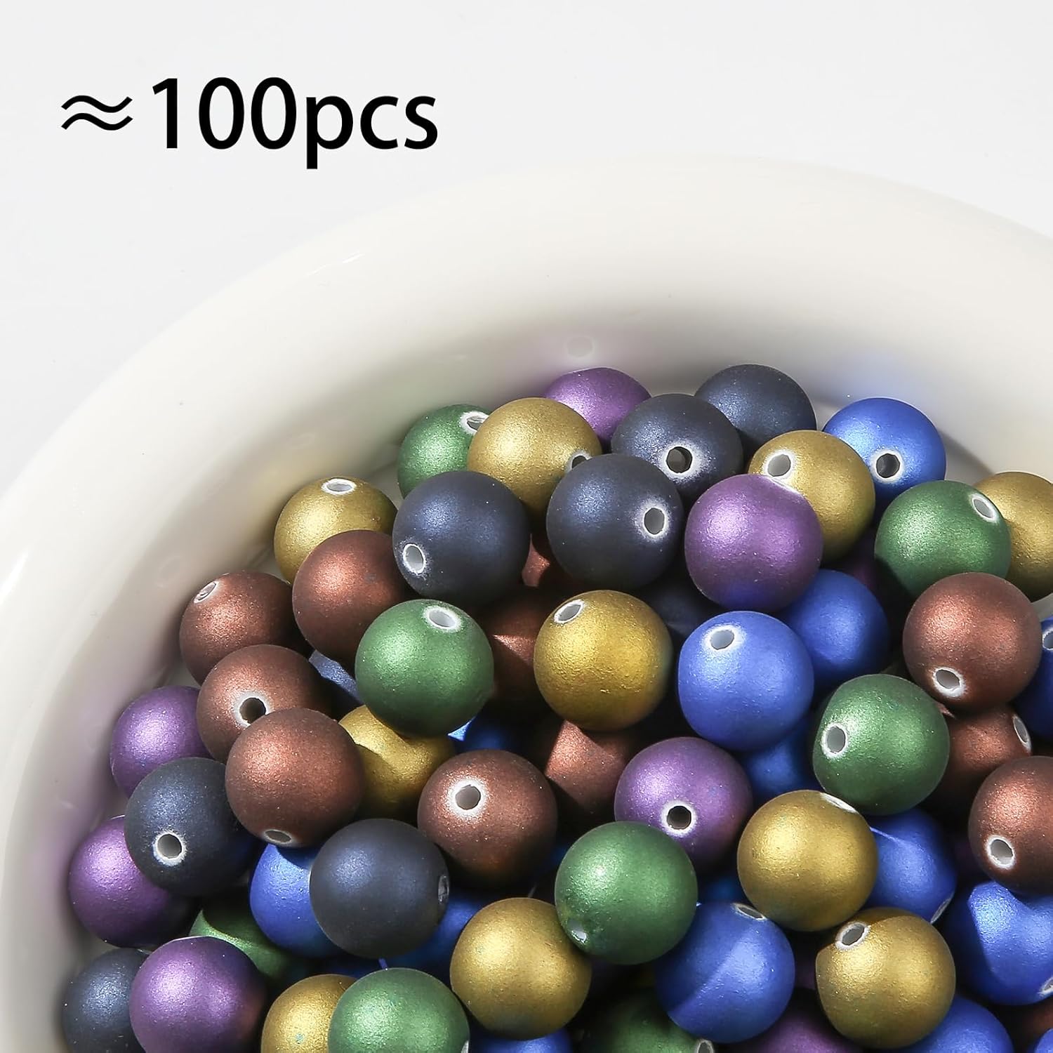 16mm Acrylic Beads 100pcs Dark Color Bead Chunk Bubblegum Beads for Pens for Necklace Jewelry Bracelets DIY Crafts Making (Dark Blue&Green) - Image 2