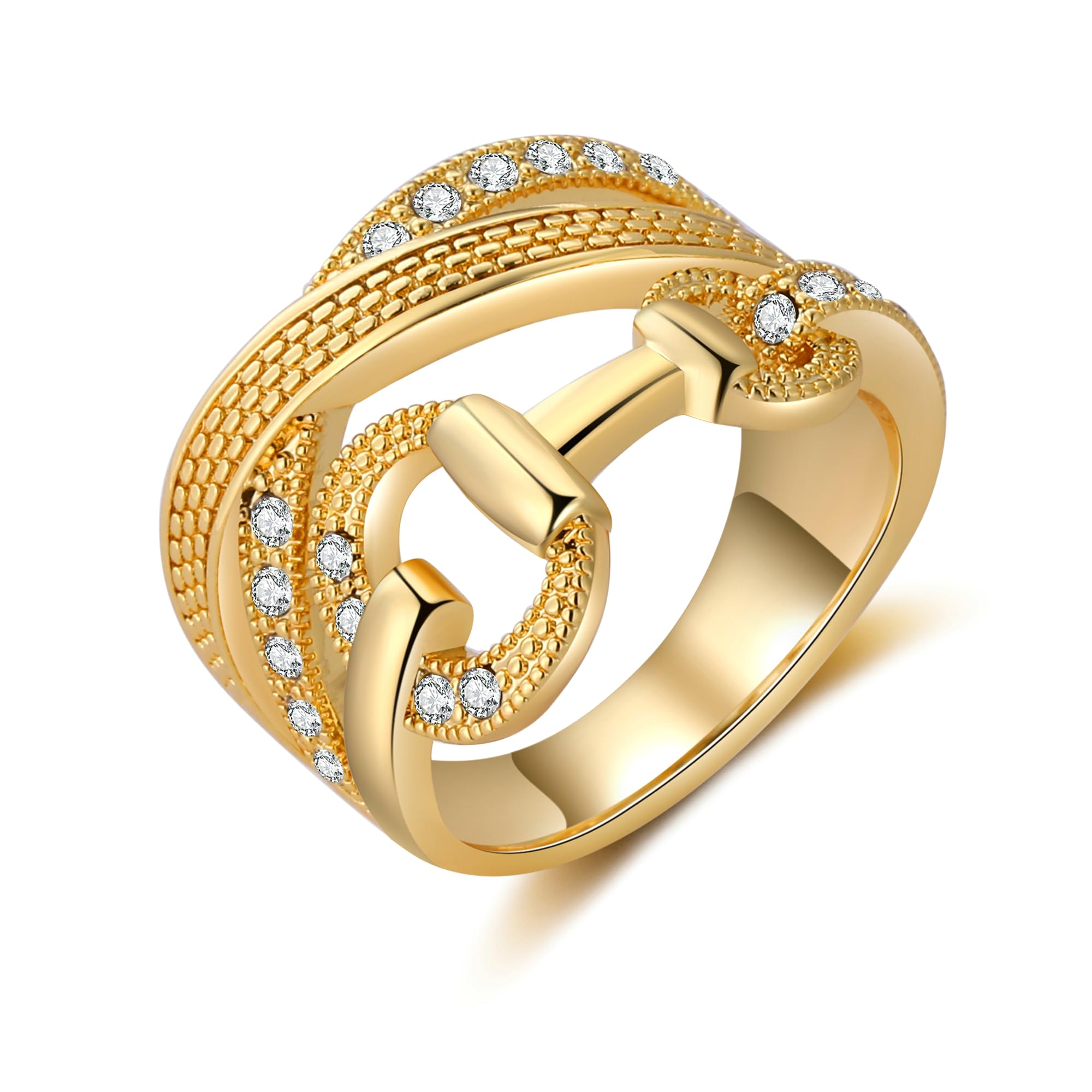 Mytys Statement Ring Art Deco Vintage Black Crystal Rhinestone Ring, Gothic Chunky Wide Band Cocktail Ring Silver Plated Women Fashion Jewelry