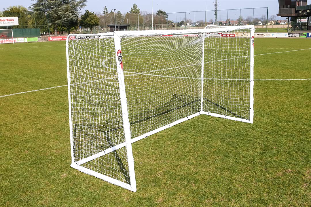 POWERSHOT® Porta da calcio in PVC 3,7 x 2 m - MADE IN GERMANY - 2 anni di garanzia e installabile tutto l'anno! (+ Borsa)