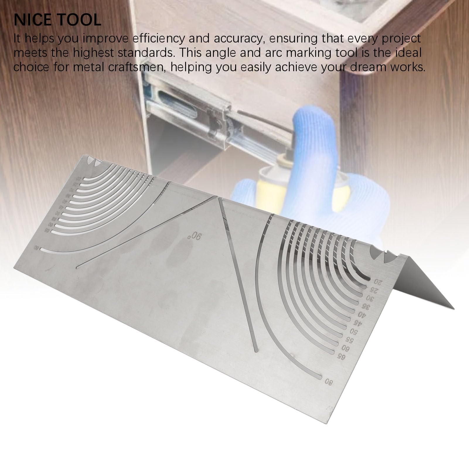 LICAEVEY Angle & Arc Marking Tool, Multi Purpose Fabrication Scribing Tool, 90° Metal Marking Tool - Image 4