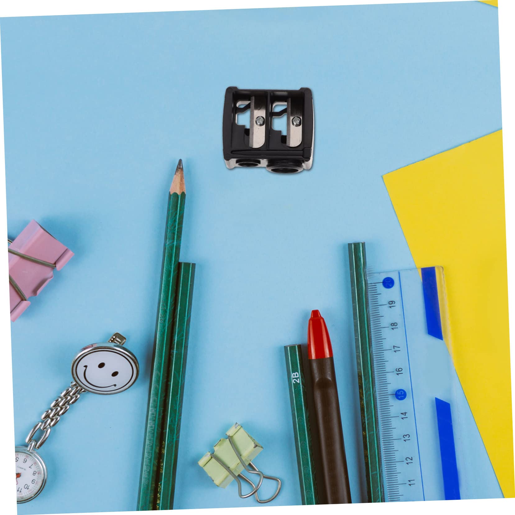 VICASKY Brow Pen Eyeliner Pen 4pcs Cosmetic Tool Makeup Brush Cleaner Double Hole Office Random Color