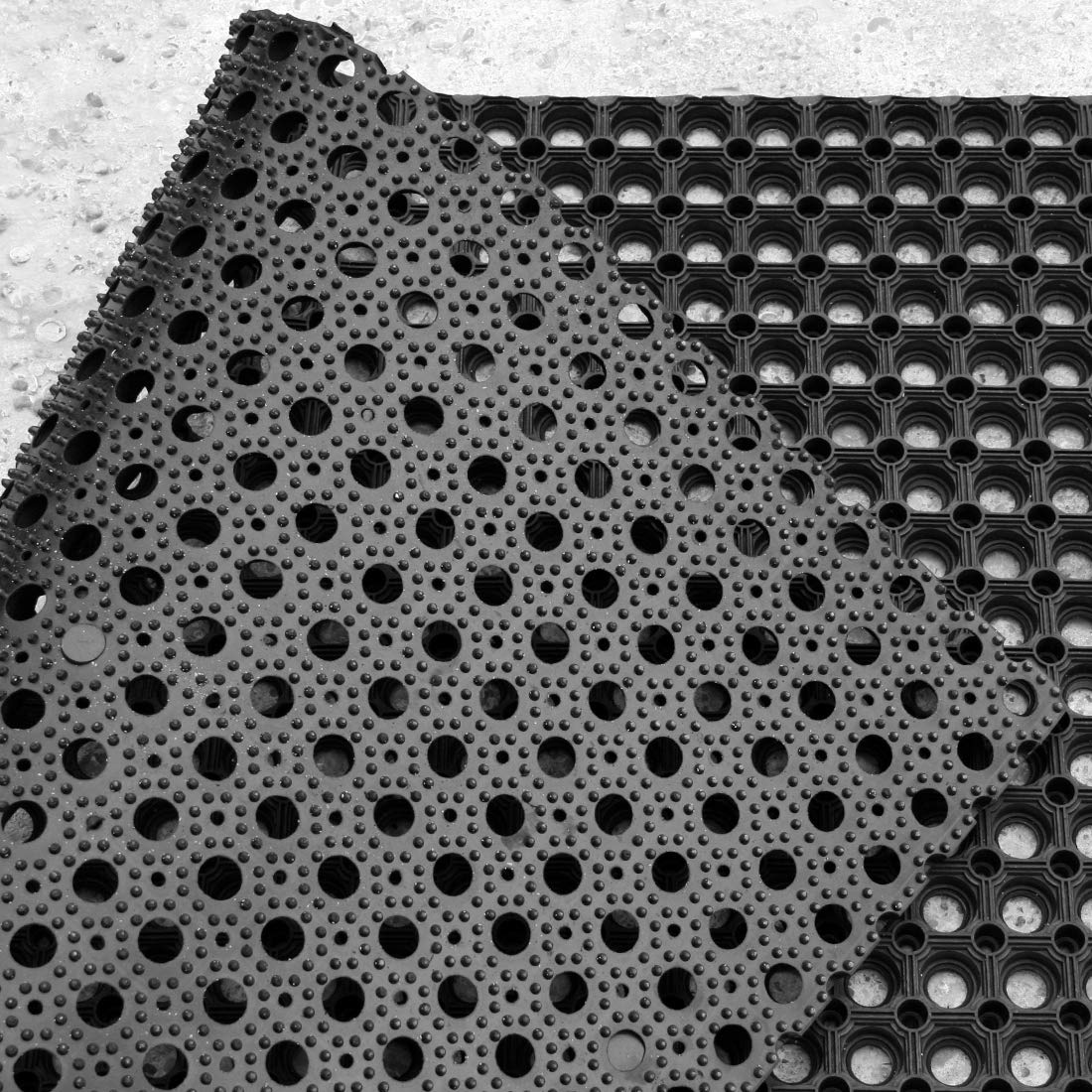 Fussmatte Gummi, 1,0 m x 1,5 m, Stärke: 23mm, Ringmatte (Typ 13)