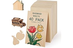 40-Count Balsa Wood Sheets for Cricut