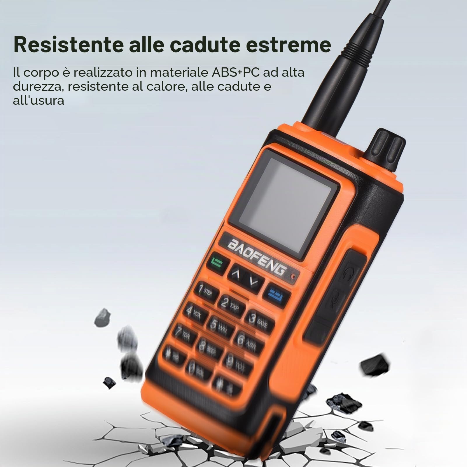 Baofeng BF 17 Walkie talkie a lungo raggio a due vie a due vie con doppia ricezione una frequenza chiave corrispondente a chiamate riservate sicure per le (Plug)