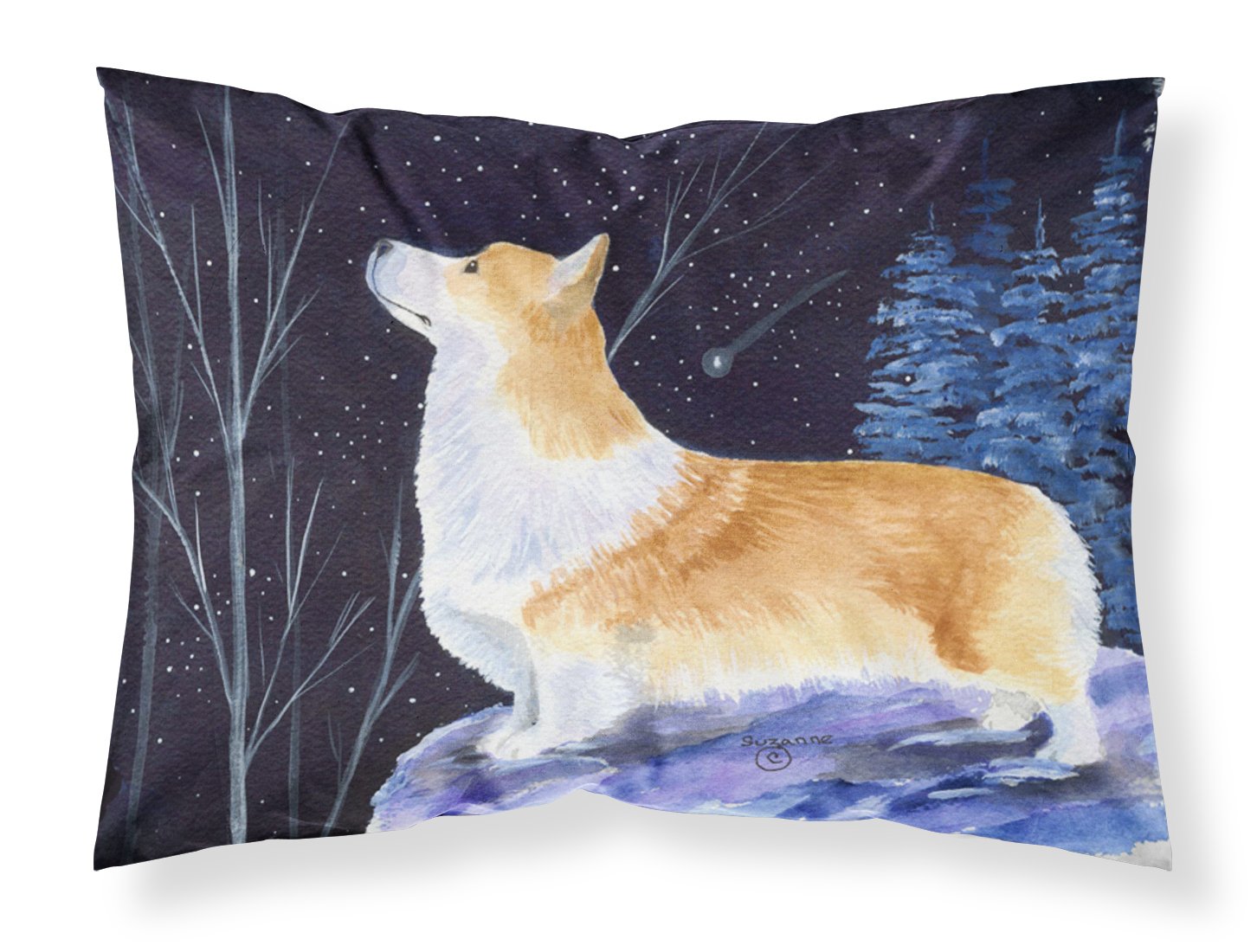 Corgi Nuit étoilée taie d'oreiller absorption humidité pour literie saine