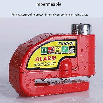 Motorcycle Alarm Disc Brake Lock, Theft Prevention Motorbike