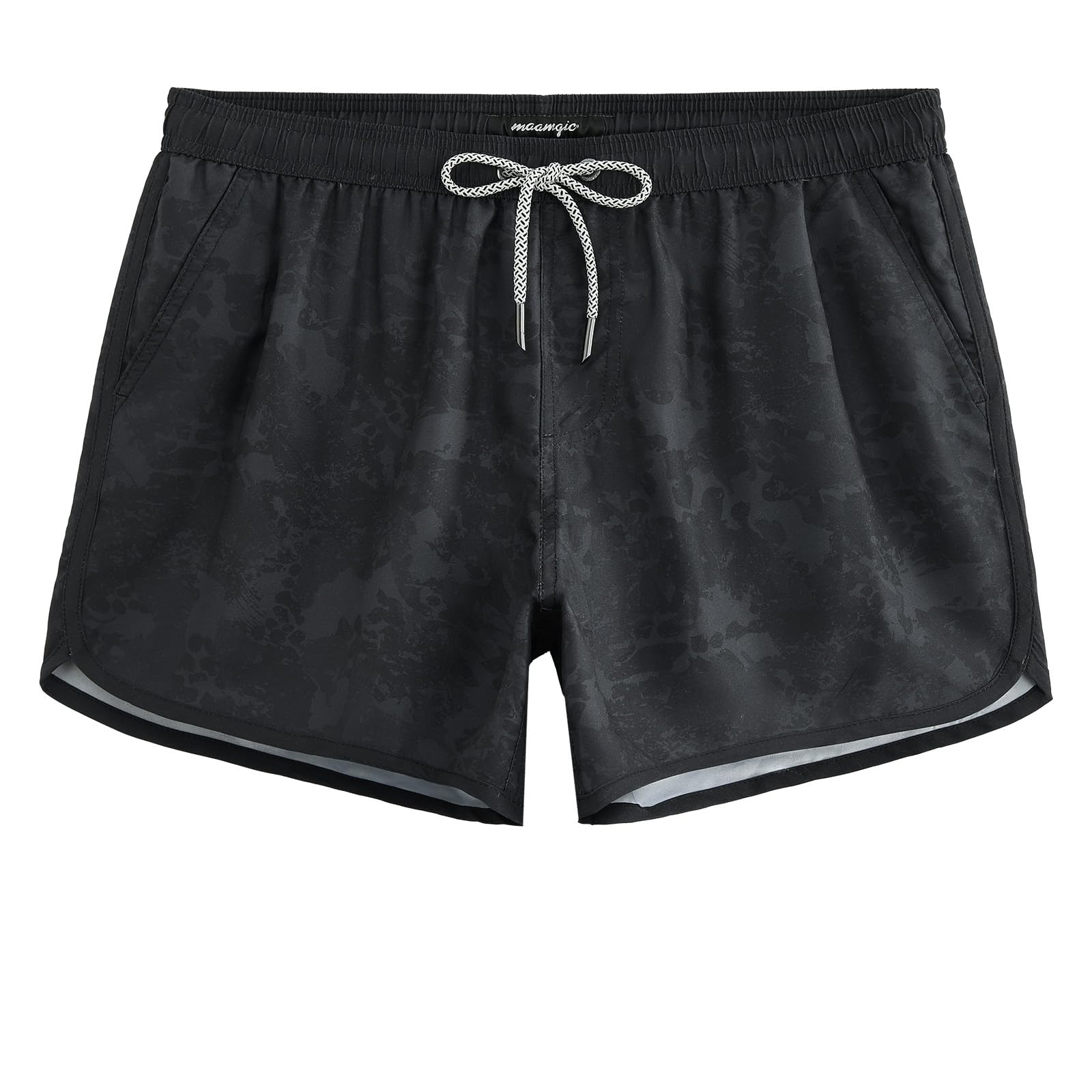 maamgic Mens Boys Short 80s 90s Vintage Swim Trunks with Mesh Lining Quick Dry Swim Suits Board Shorts