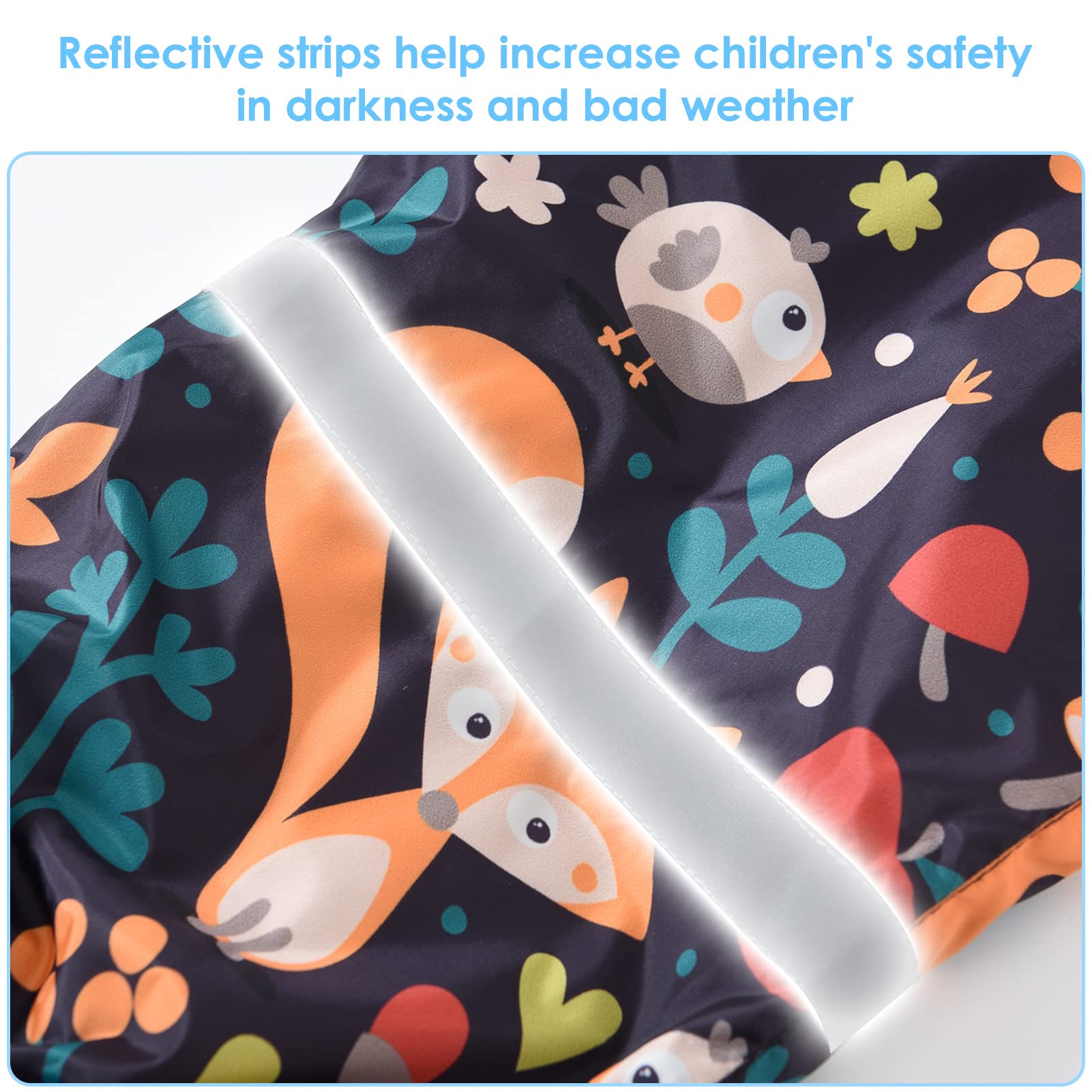 Happy Cherry - Pantalon de pluie imperméable pour enfant - Coupe-vent - Pour fille, garçon, printemps, été, automne, hiver - Pantalon de sport avec bandes réfléchissantes
