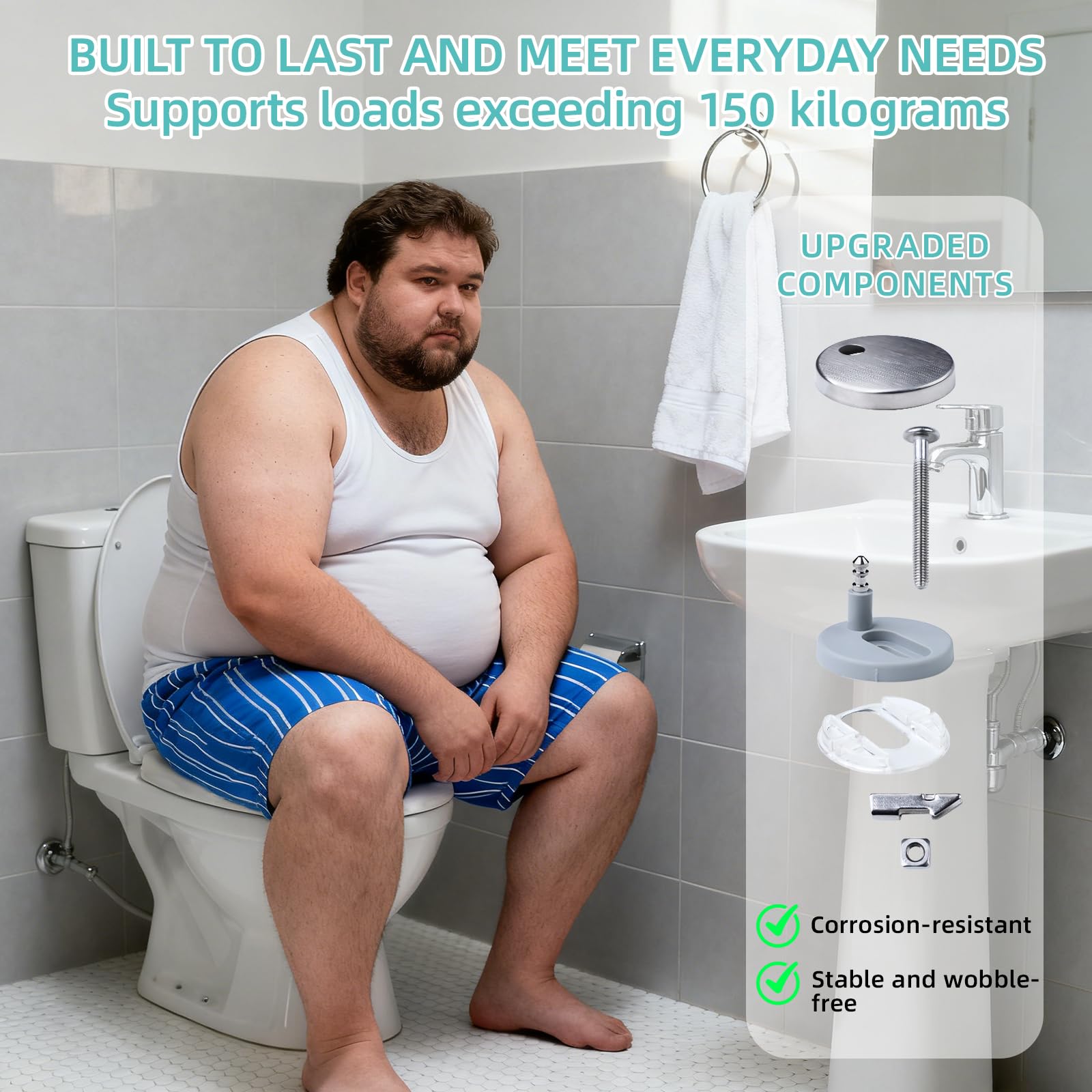 Toilettendeckel mit Absenkautomatik,Urea-Duroplast WC Sitz Quick-Release Funktion zur Einfachen Reinigung – Einfache Montage,bis 250 kg, aus Antibakteriellem Duroplast Klodeckel Urea-Duroplast