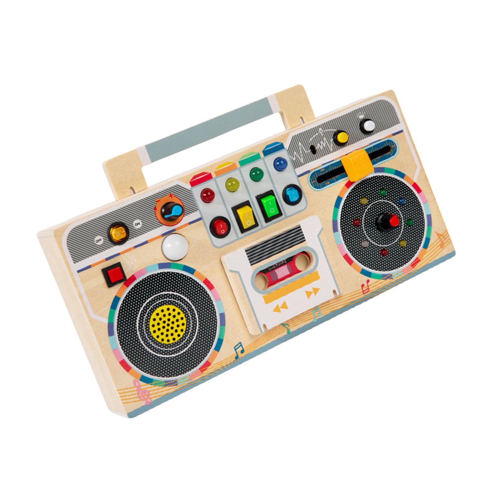XAGMODSHN Giocattolo Educativo Apprendimento Portatile della Scheda Sensoriale Occupata per I Bambini Giocattolo Interattivo attività Viaggio con Effetti Sonori del Circuito Musicale