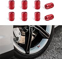 Vista 7 de Kewucn 8 PCS Tapas para Vástago de Válvula de Neumático de Automóvil, Cubiertas de Aleación de Aluminio con Anillo de Goma, Resistentes a