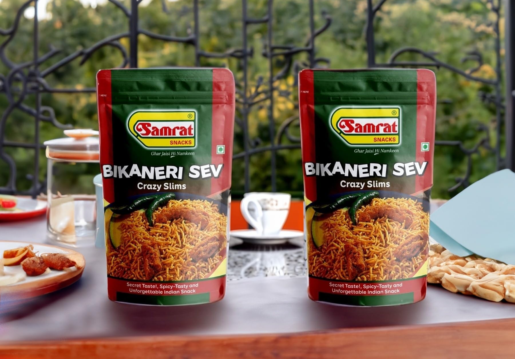 Samrat | Bikaneri Bhujia Sev Crazy Slims | Crispy, Tangy, and Flavorful Namkeen | Authentic Snacks for an Delightful Experience | Ghar Jaisi Hi Namkeen | ((Pack of 2 (2 x 250g))) (B0CX1SMDTV) Amazon Price History, Amazon Price Tracker