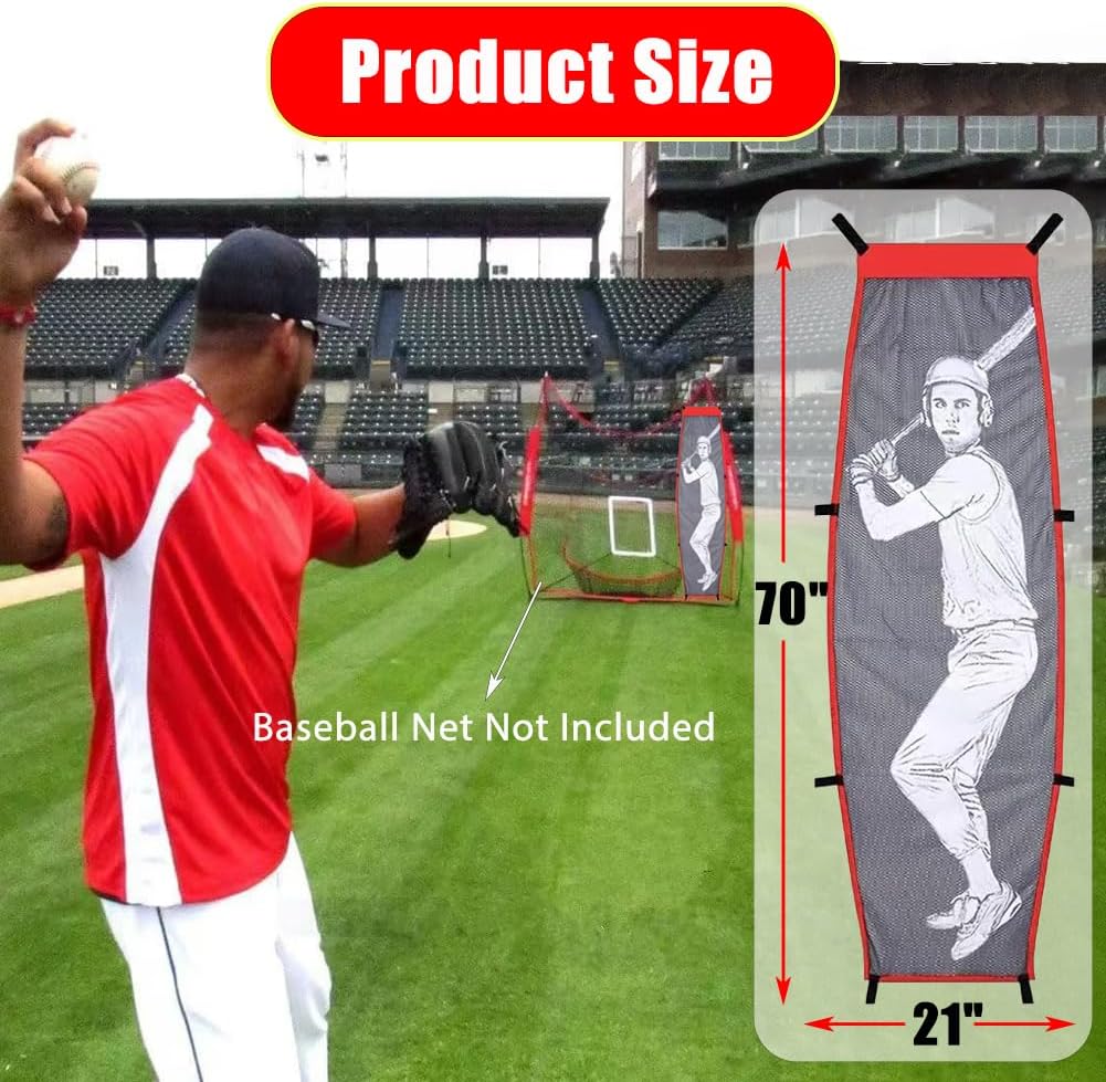 Baseball Softball Batter Dummy,Adjustable Baseball Pitching net,Improve Pitching Accuracy, Baseball Equipment for Pitching, Safely Train Throwing